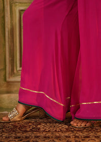 Aynur Rani Pink Angrakha Palazzo Set