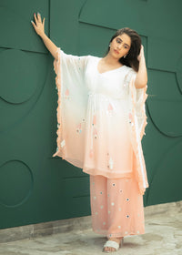 Gia Pink White Ombré Kaftan Set