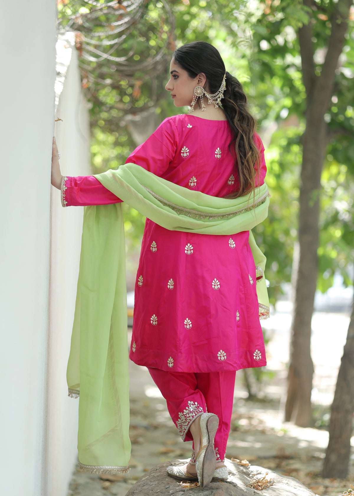 Rangrez Rani Pink Anarkali Set