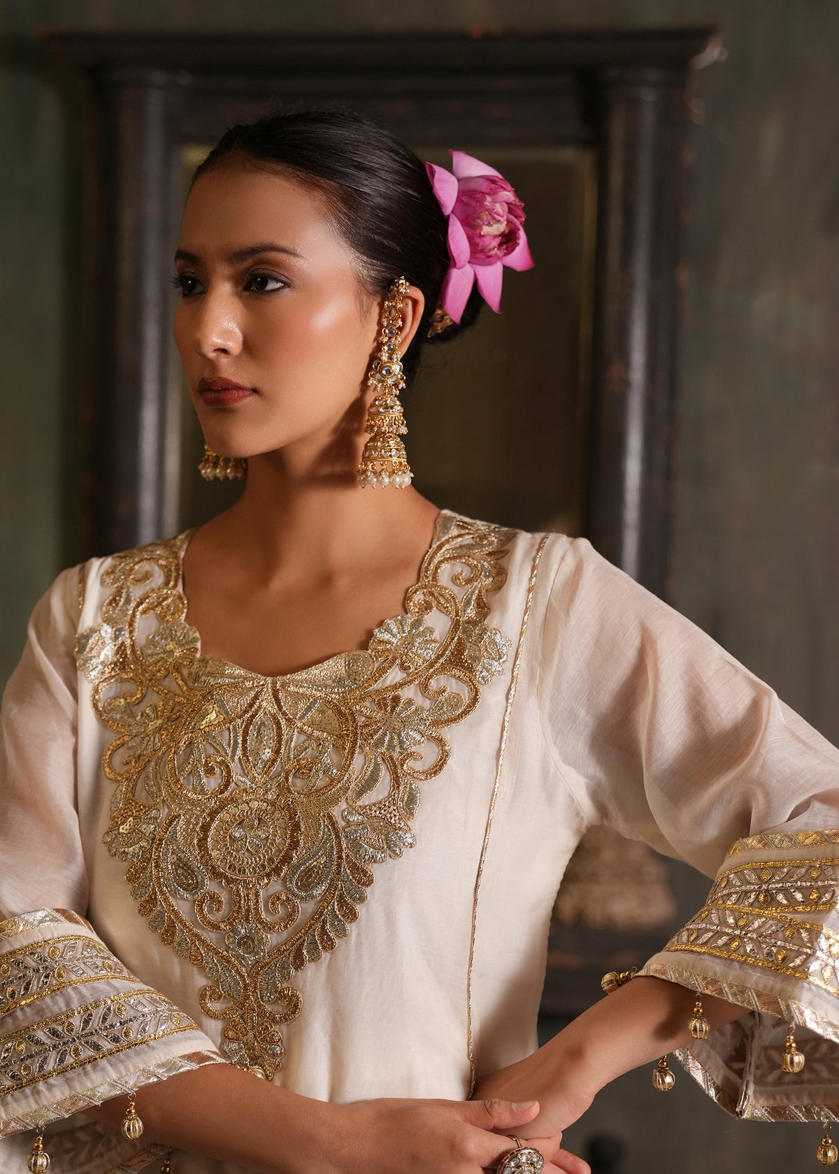 Maira Off-White Chanderi Kurta Set