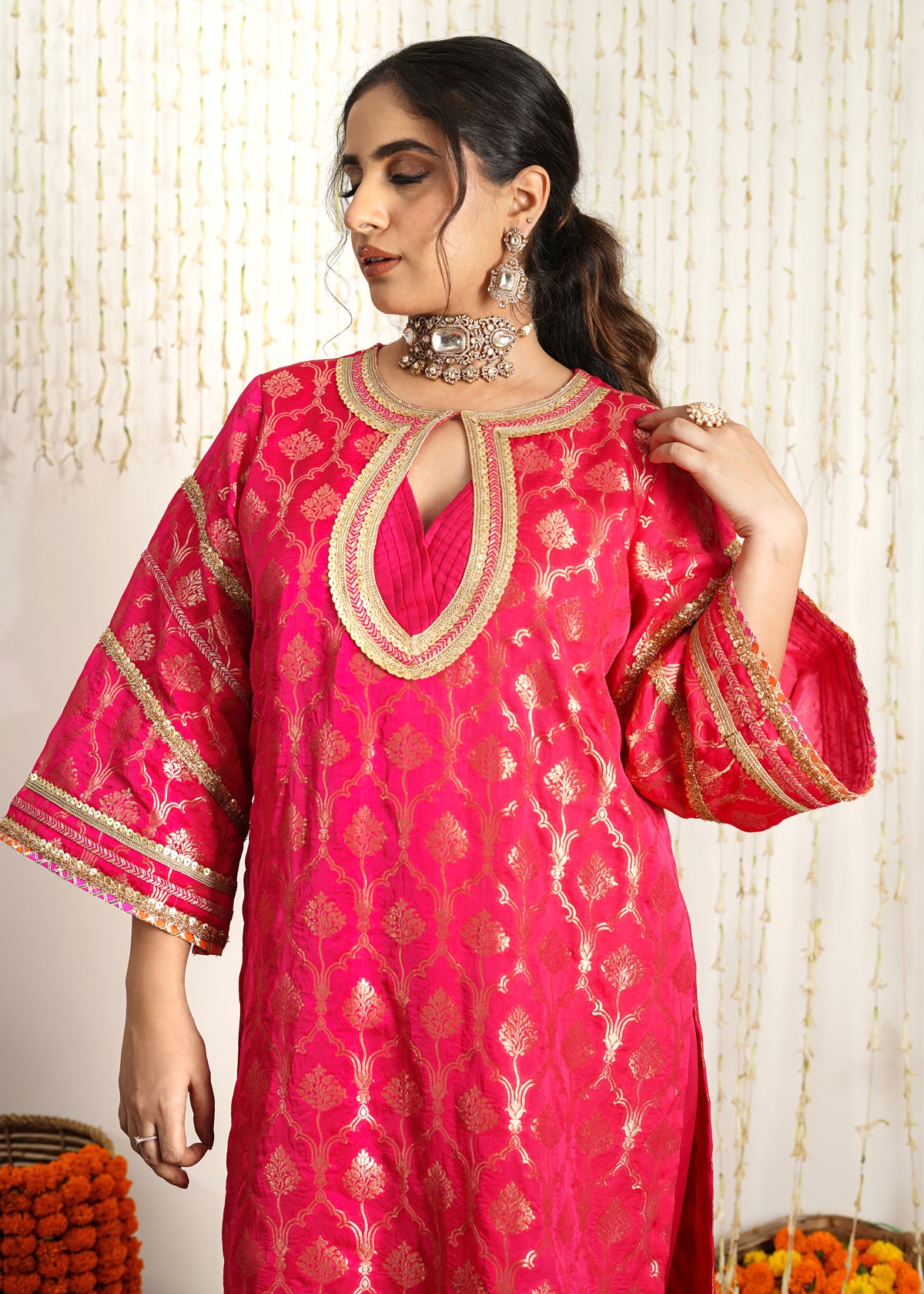 Gulabo Rani Pink Choga Set