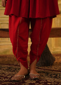 Ikraah Crimson Flared Kurta Set