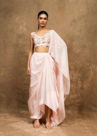 Saaz Soft Blush Pink Saree