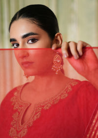 Bahaar Cherry Red Farshi Salwar Set