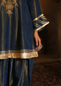 Samsara Midnight Blue Double-Layer Anarkali Set