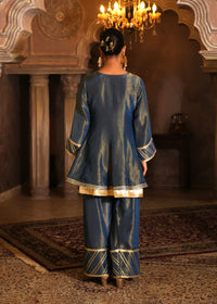 Samsara Midnight Blue Double-Layer Anarkali Set