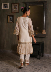 Maira Off-White Chanderi Kurta Set