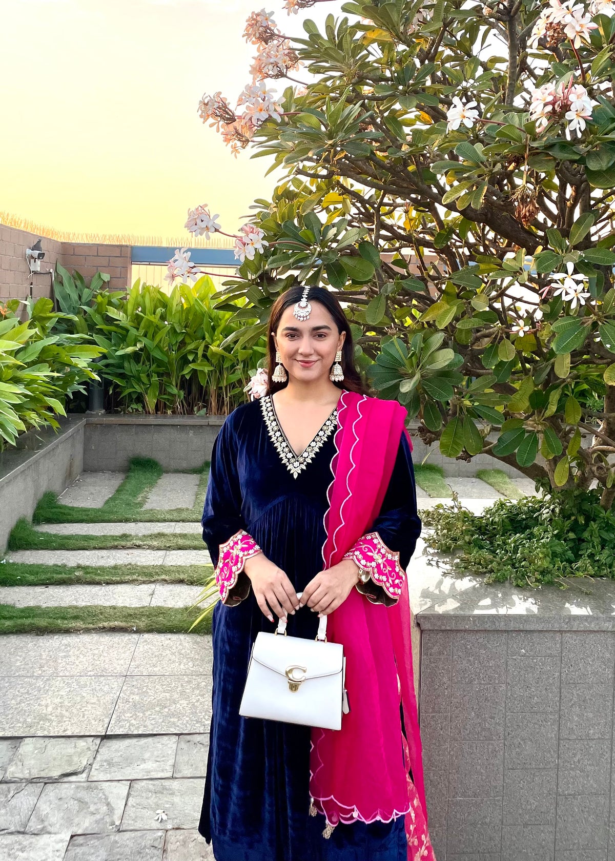 Guneet Kaur Wahan x Haseena Silk Velvet Kurta Set