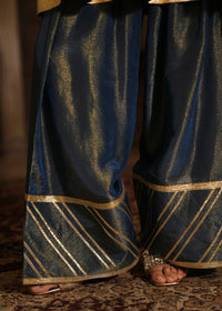 Samsara Midnight Blue Double-Layer Anarkali Set