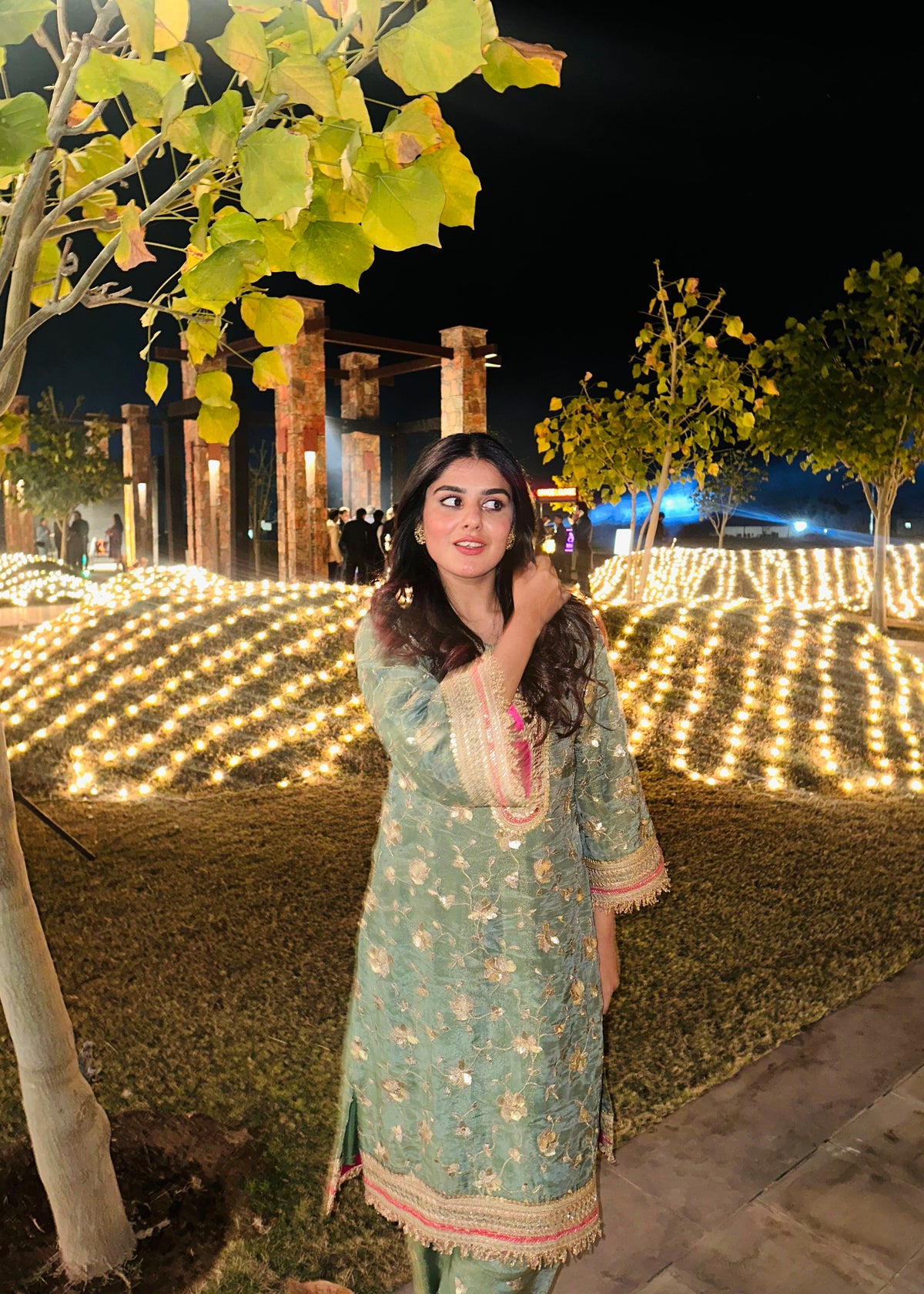 Nishtha Menaria x Rubab Green Choga Set