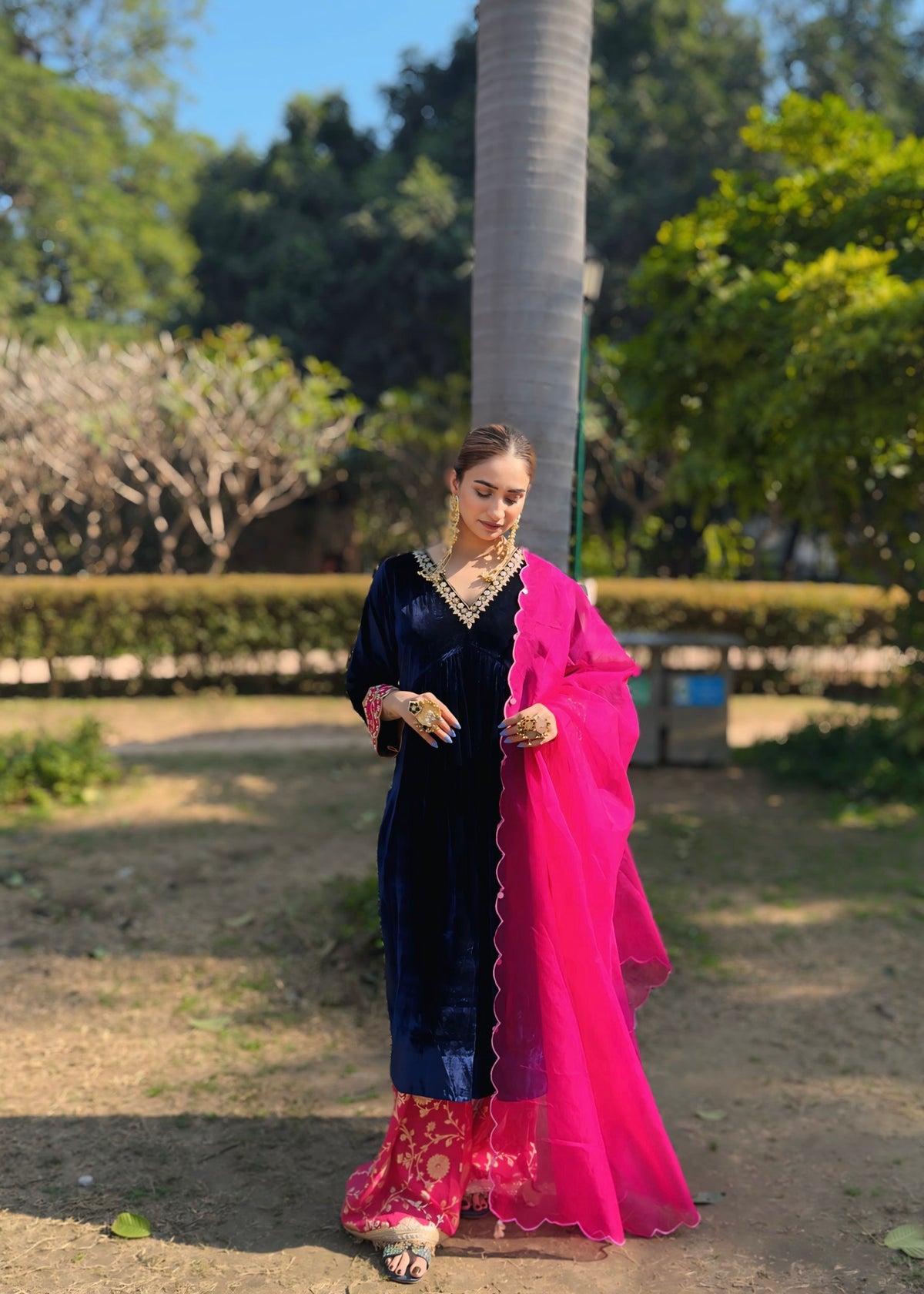 Gargi Singh x Haseena Silk Velvet Kurta Set