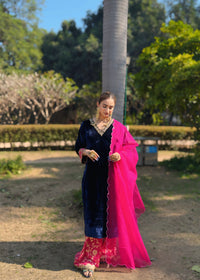 Gargi Singh x Haseena Silk Velvet Kurta Set