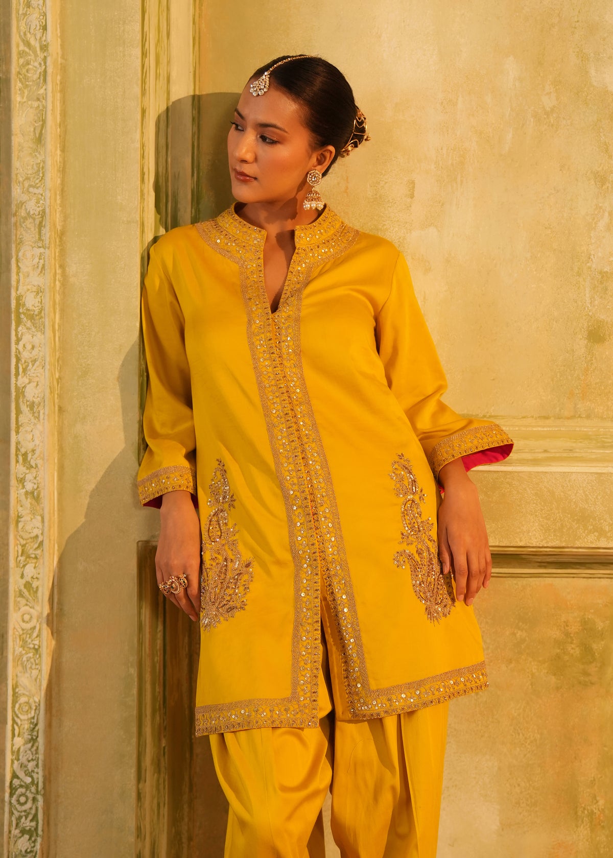 Amorah Mustard Yellow Kurta Set