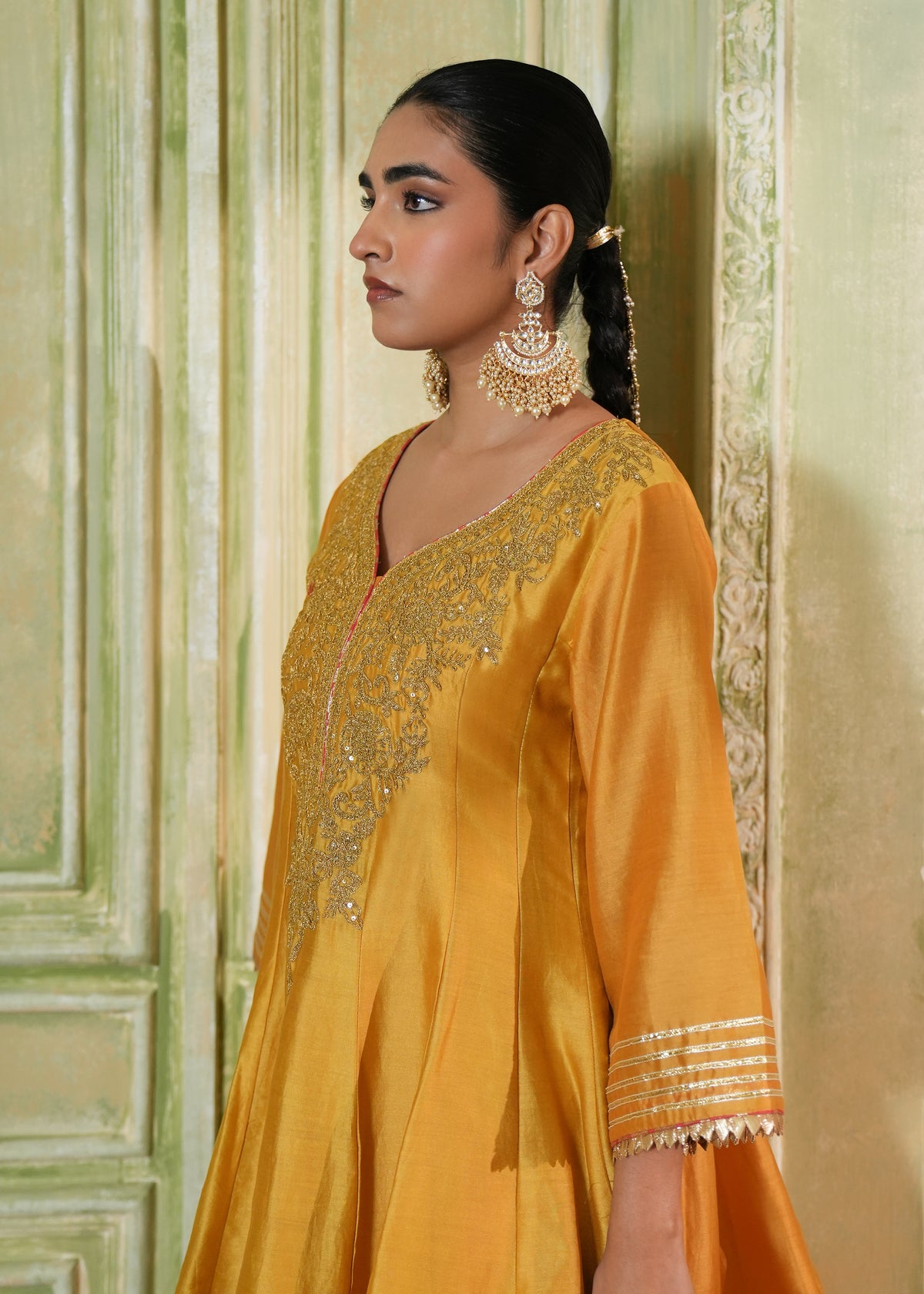 Vyara Mustard Yellow Anarkali Set