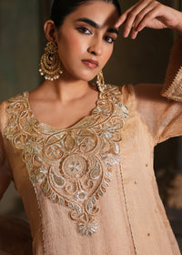 Miraaj Gold Tissue Anarkali Set