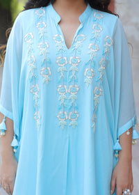 Falak Blue Ombré Kaftan Set