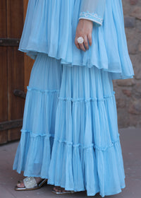 Lehar Powder Blue Anarkali Set