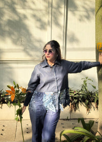 Inkcut Bloom Denim Co-ord Set