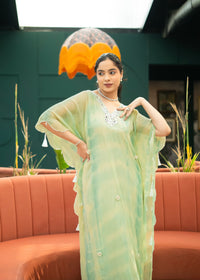 Inara Mint Green Tie & Dye Kaftan