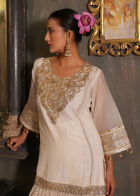 Maira Off-White Chanderi Kurta Set