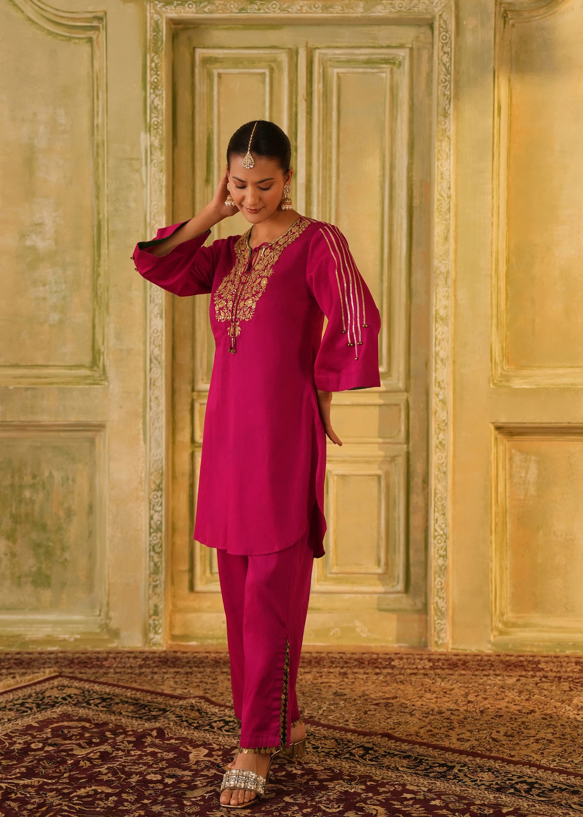 Iraaj Magenta Gota Kurta Set
