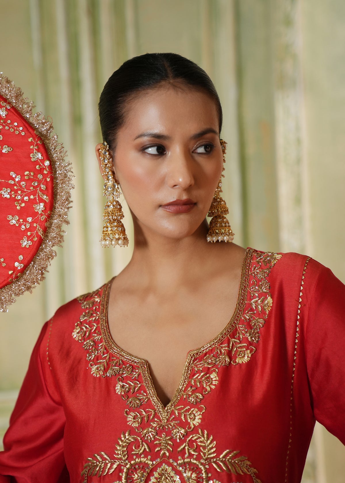 Nira Classic Red Kurta Set