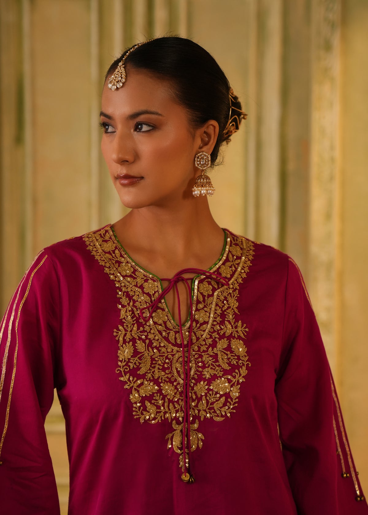 Iraaj Magenta Gota Kurta Set