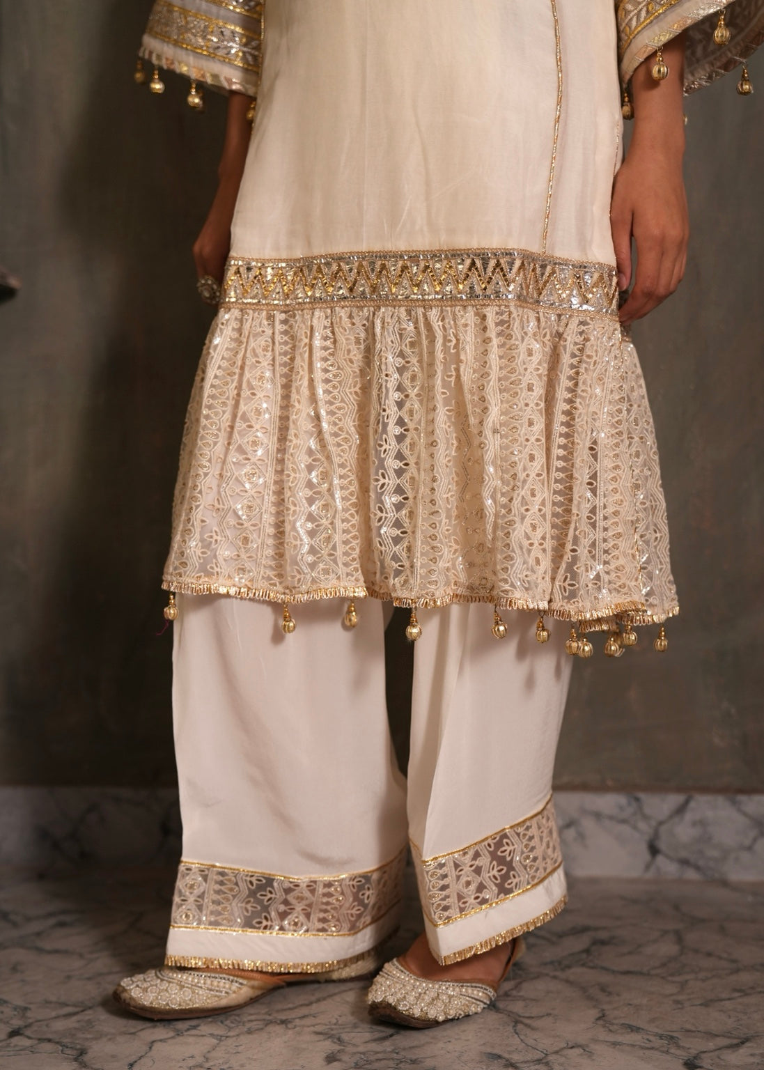 Maira Off-White Chanderi Kurta Set