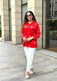 Pearl Drop Red Shirt