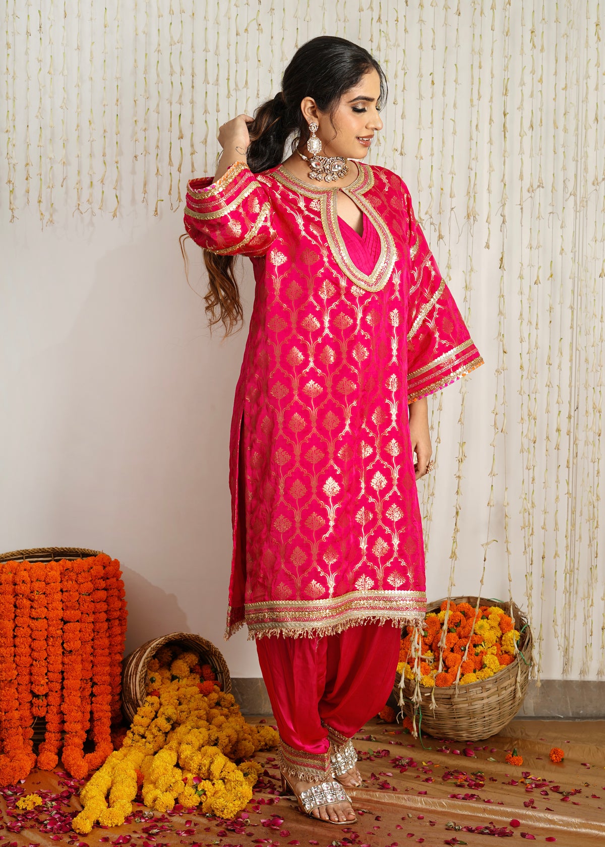 Gulabo Rani Pink Choga Set