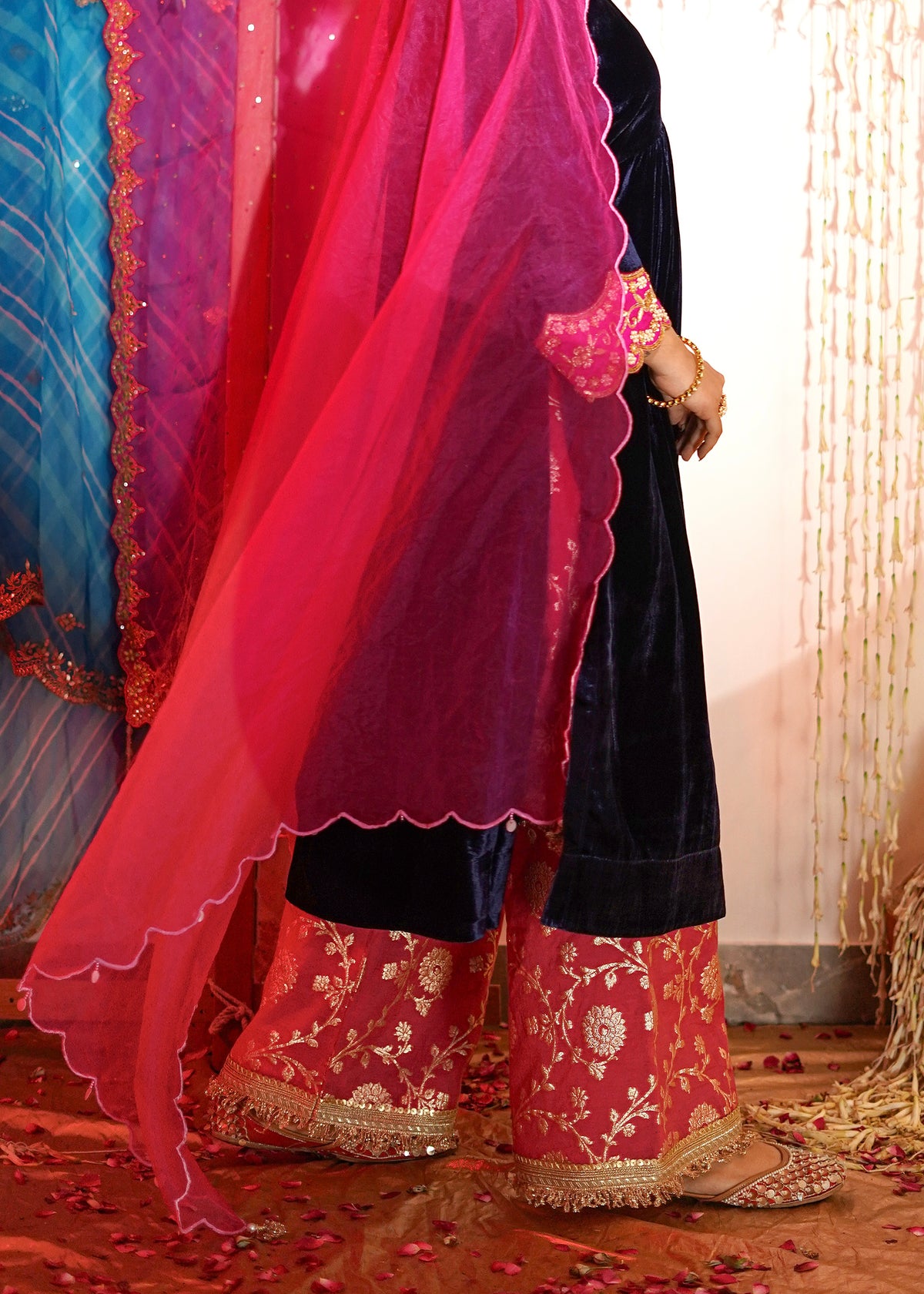 Haseena Silk Velvet Kurta Set