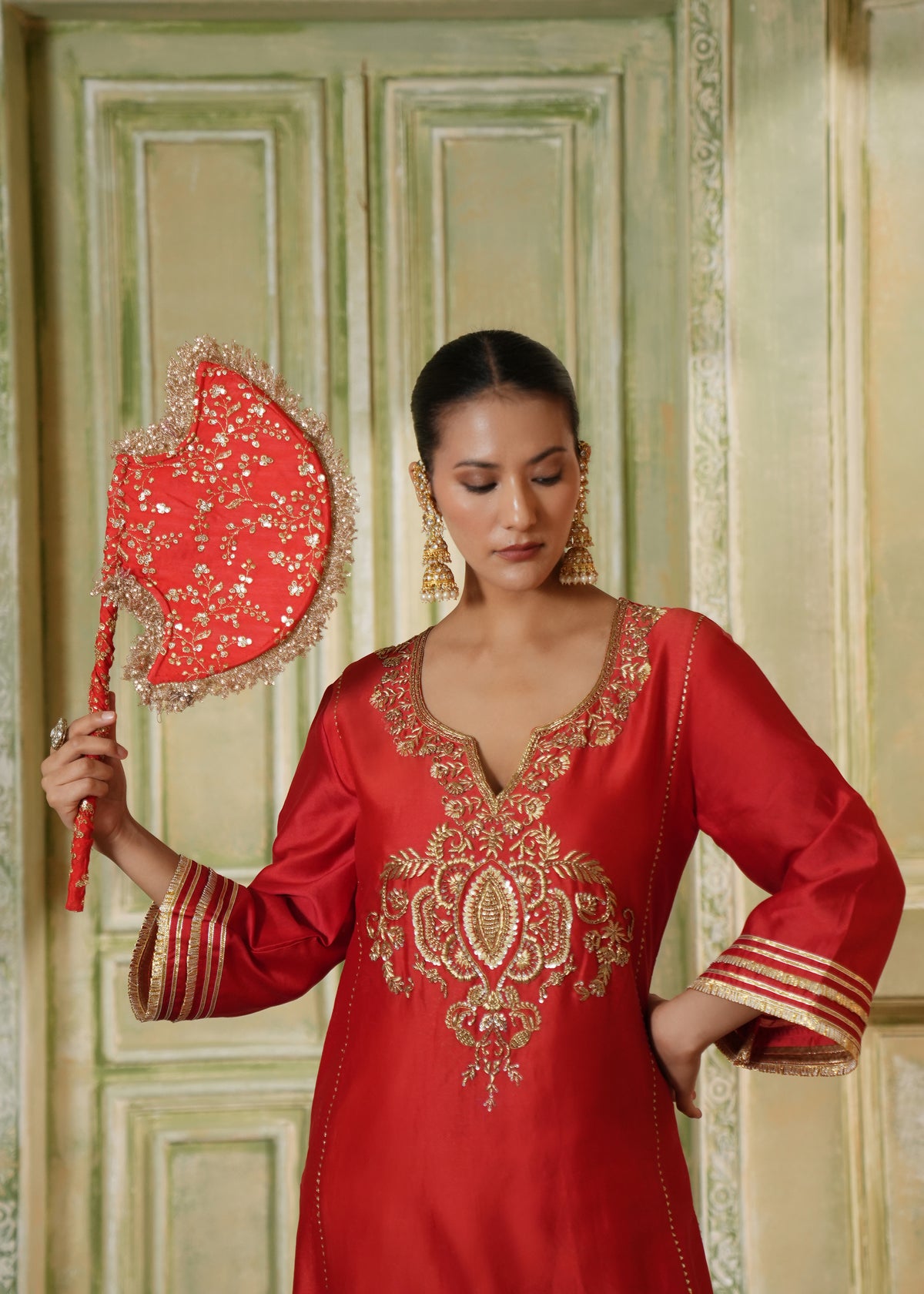 Nira Classic Red Kurta Set