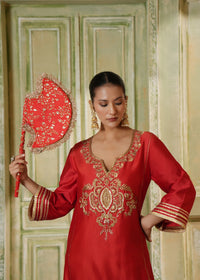 Nira Classic Red Kurta Set