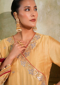 Iraas Golden Yellow Angrakha Set