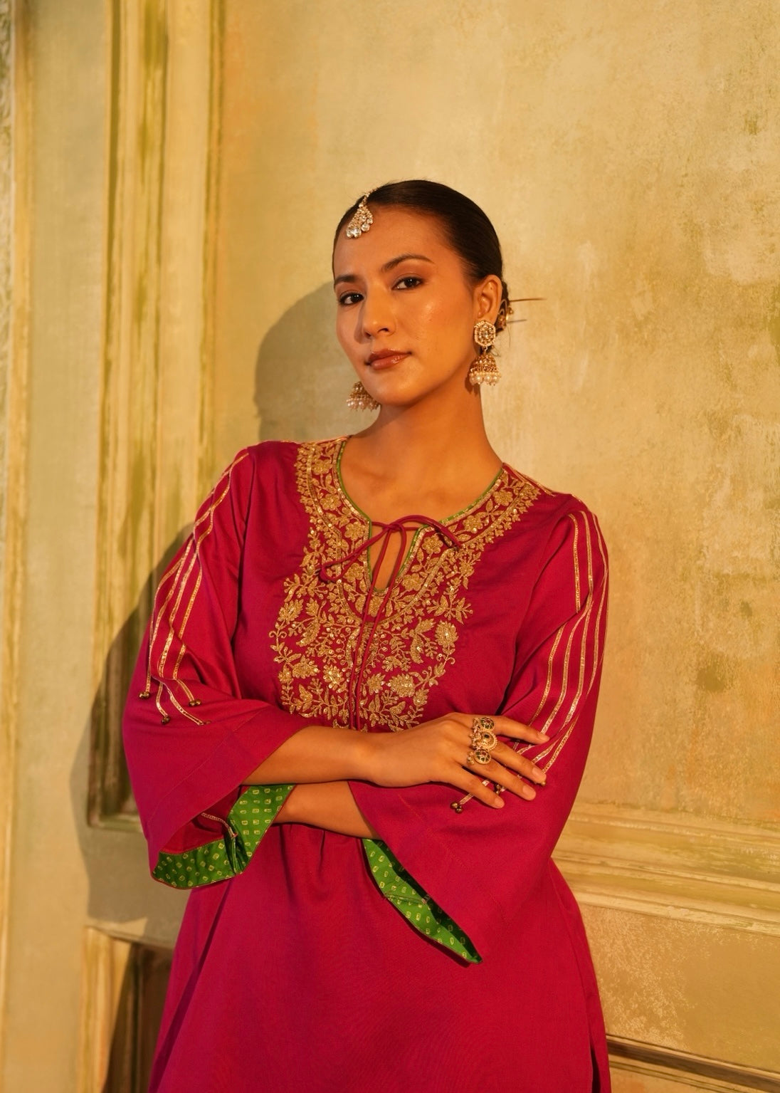 Iraaj Magenta Gota Kurta Set