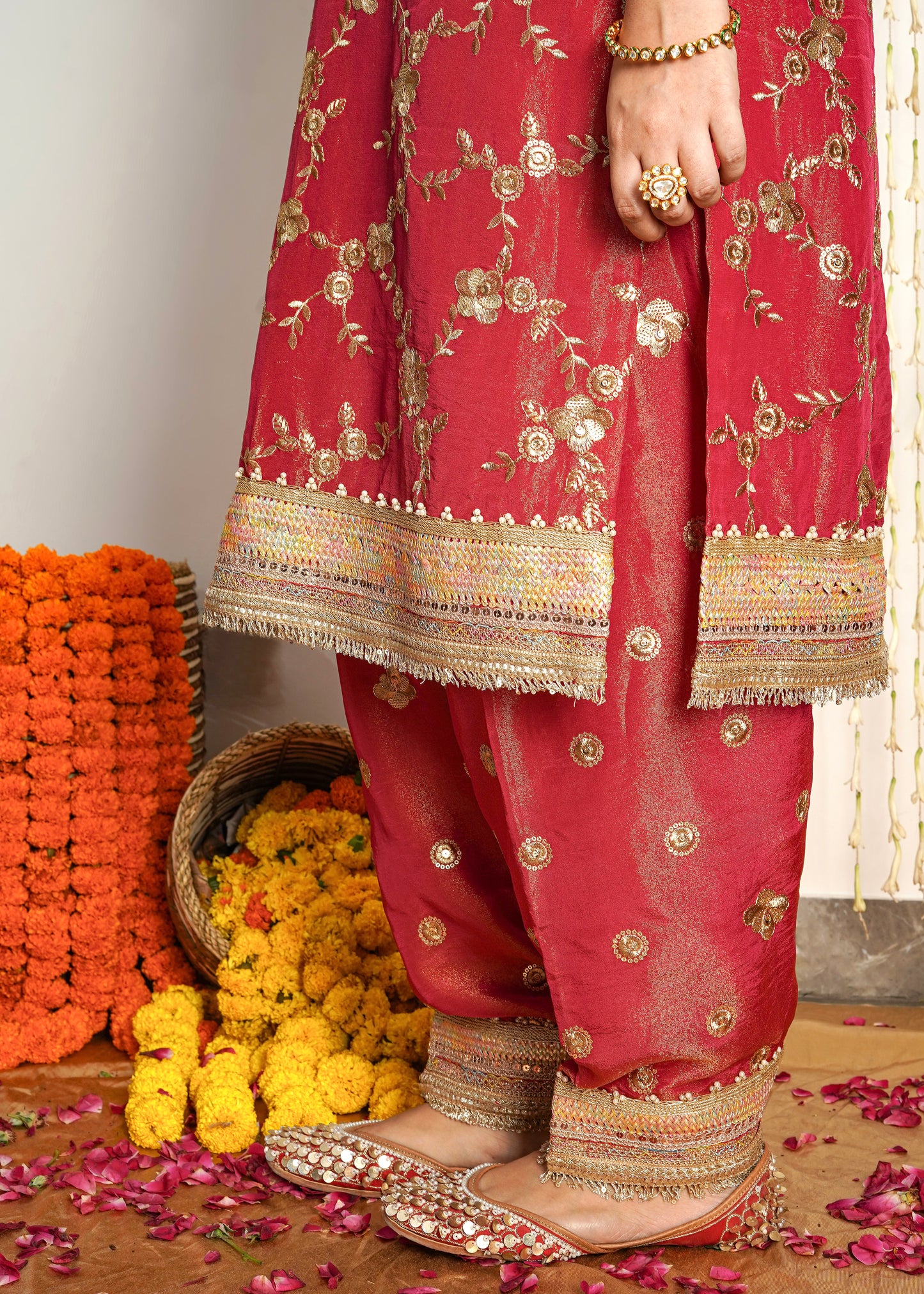 Laila Rust Choga Set