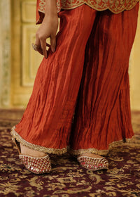 Anvaya Burnt Orange A-Line Kurta Set