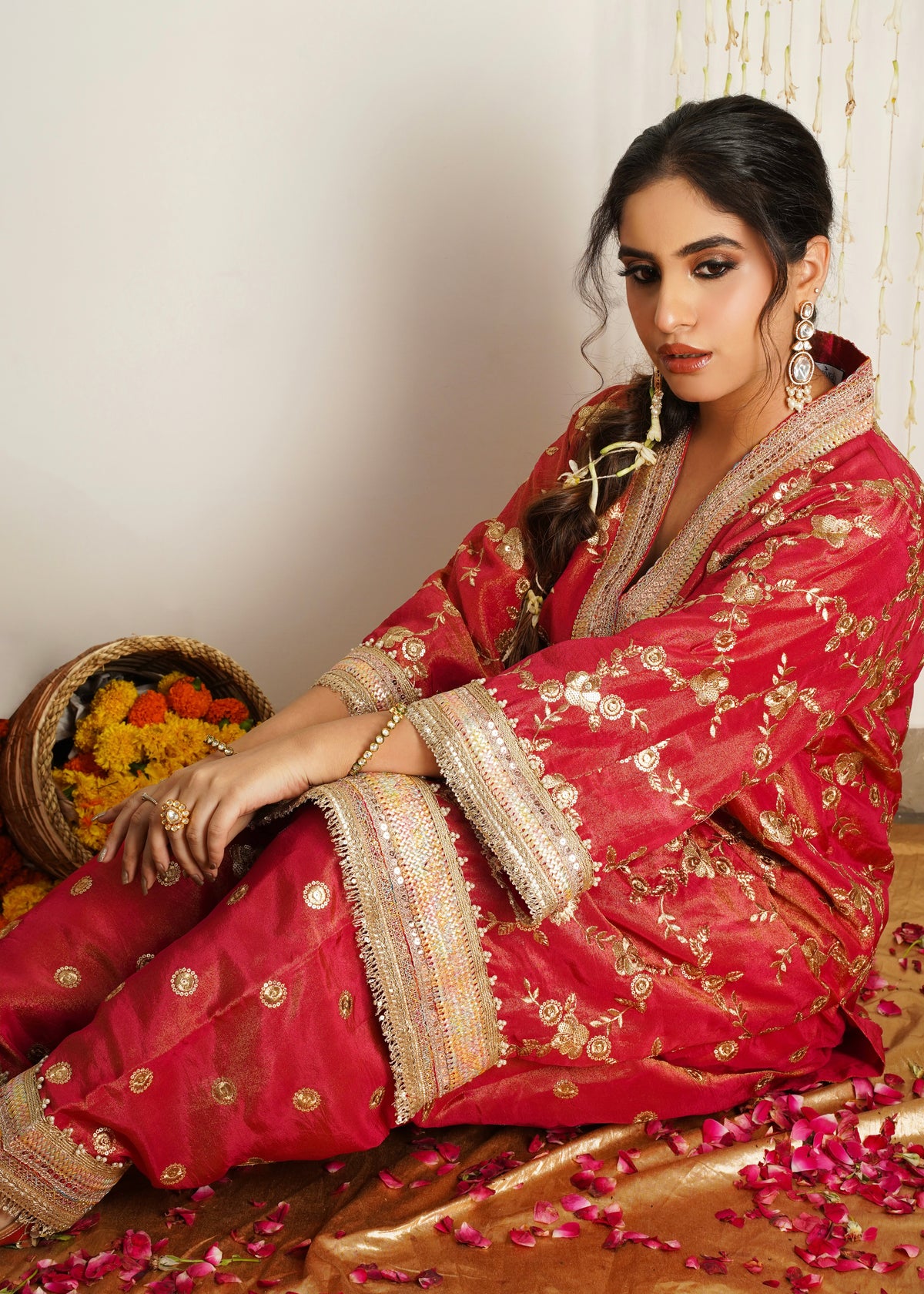 Laila Rust Choga Set