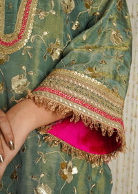 Rubab Green Choga Set