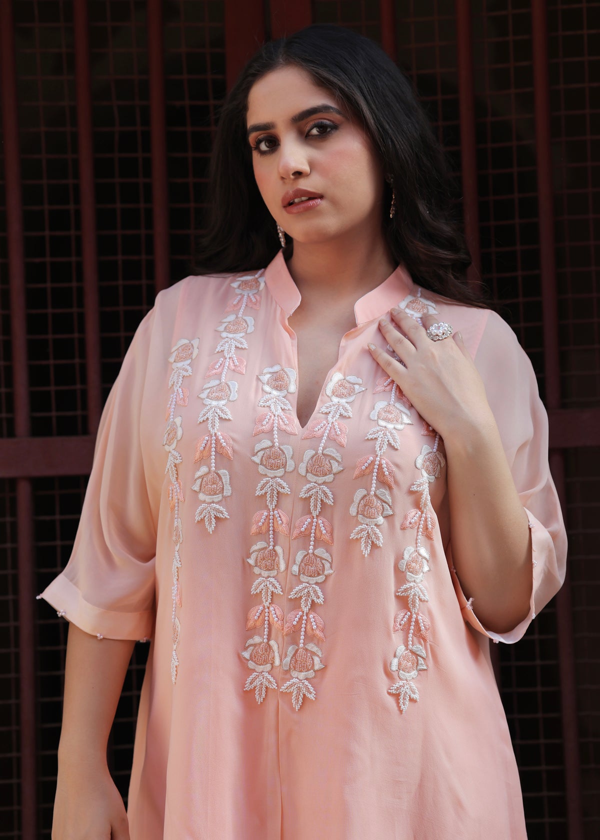 Khwaab Pink Ombré Kaftan Set