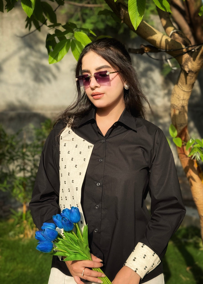 Shadow Stitch Waistcoat Shirt