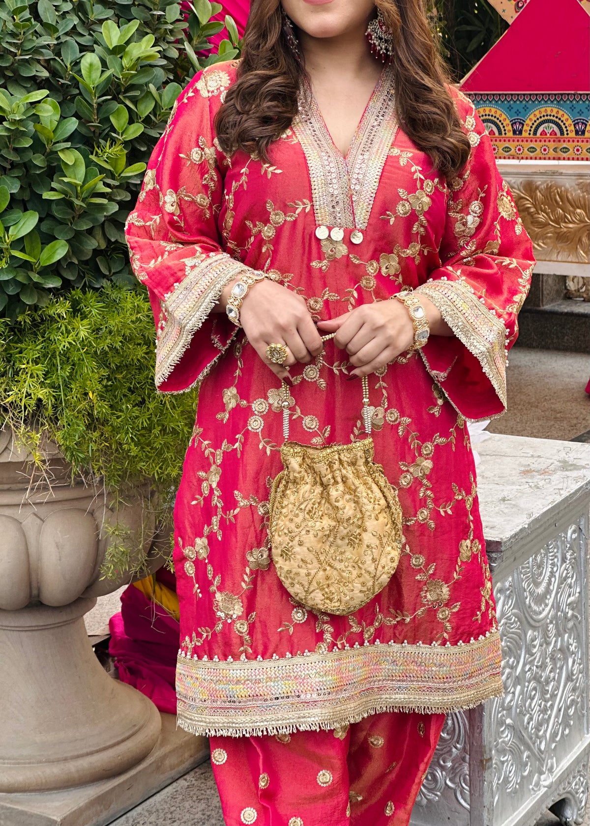 Ishita Bajaj x Laila Rust Choga Set