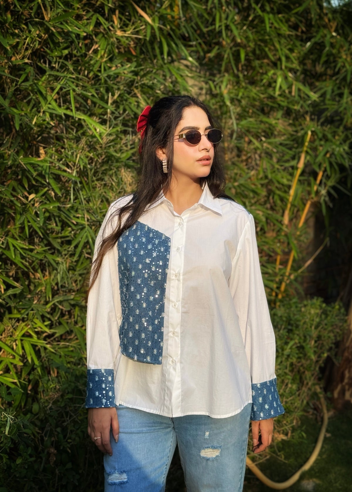 Denim Panel Play Shirt