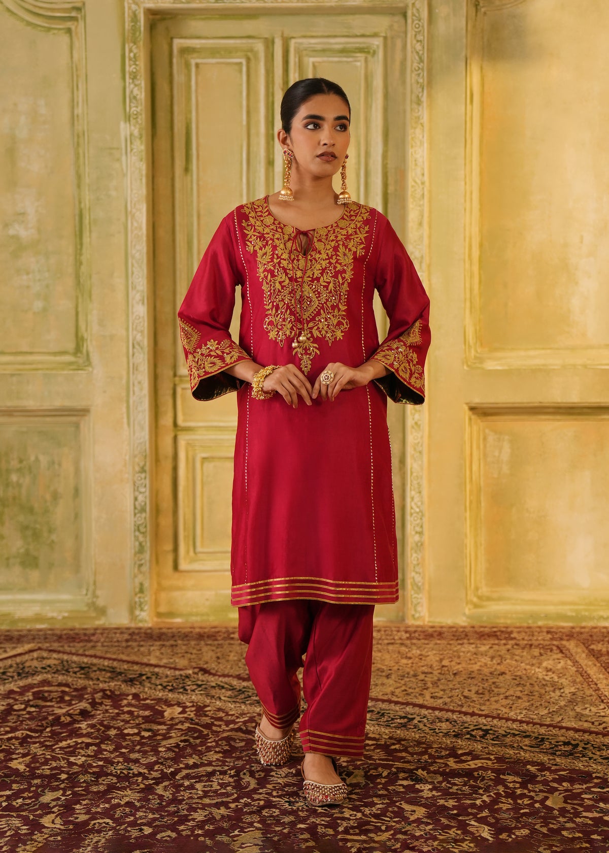 Arza Ruby Red Kurta Salwar Set