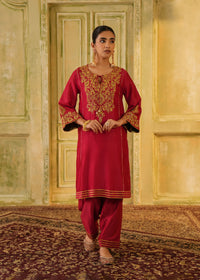 Arza Ruby Red Kurta Salwar Set