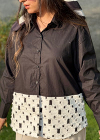 Raw Split Black Shirt