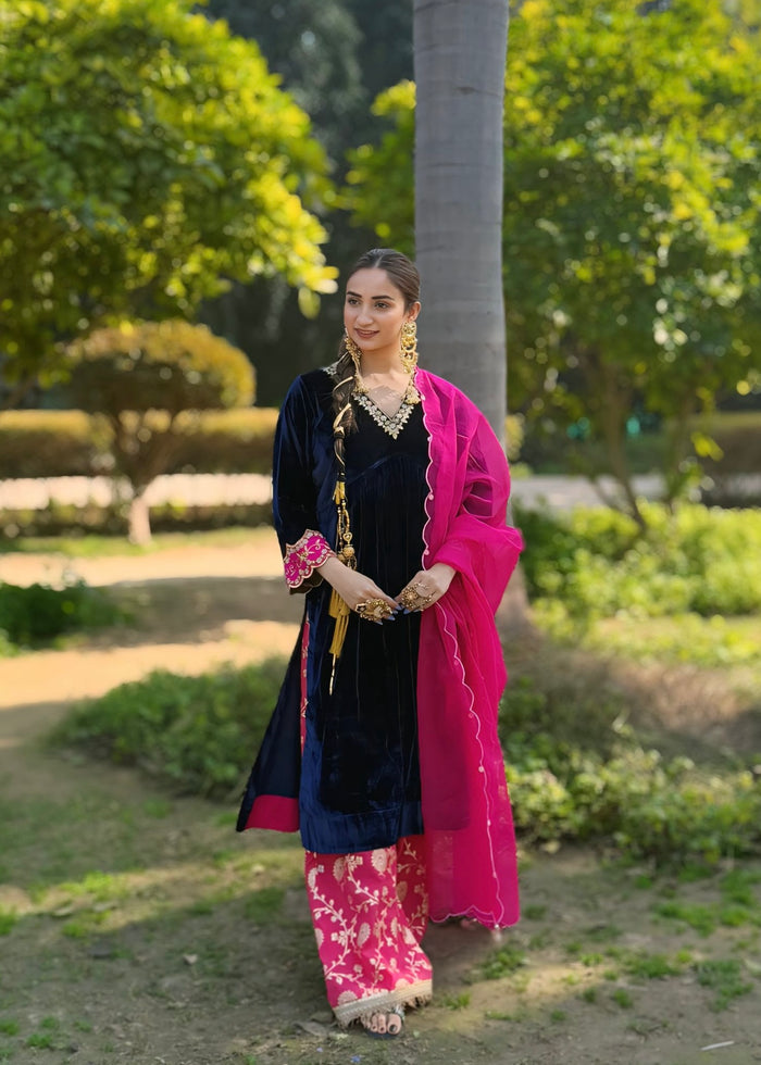 Gargi Singh x Haseena Silk Velvet Kurta Set