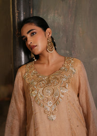 Miraaj Gold Tissue Anarkali Set