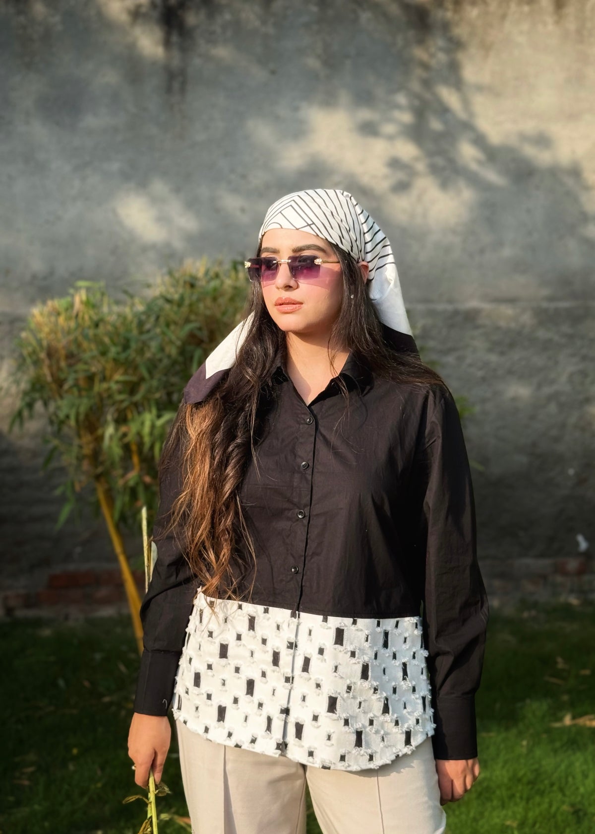 Raw Split Black Shirt