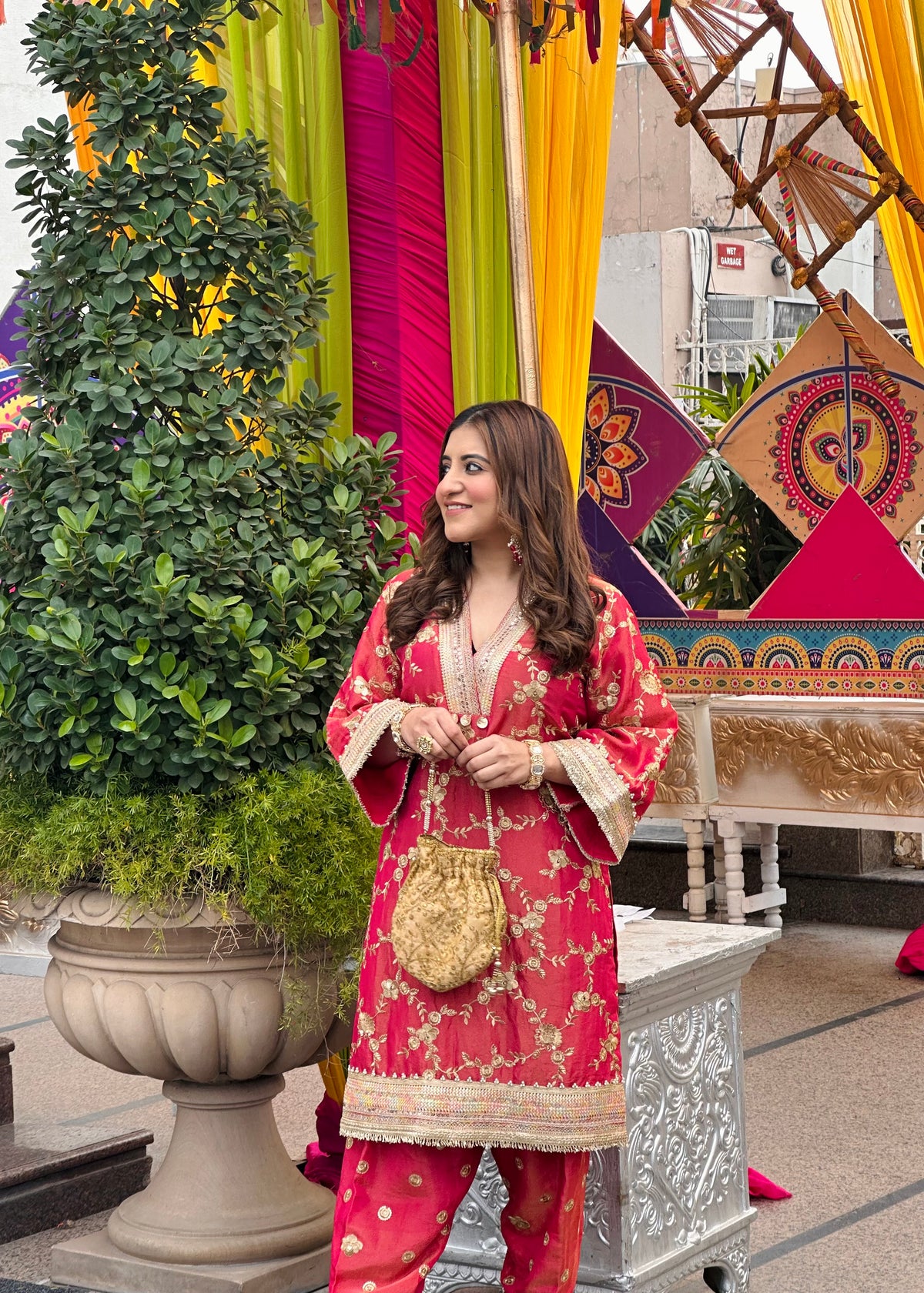 Ishita Bajaj x Laila Rust Choga Set